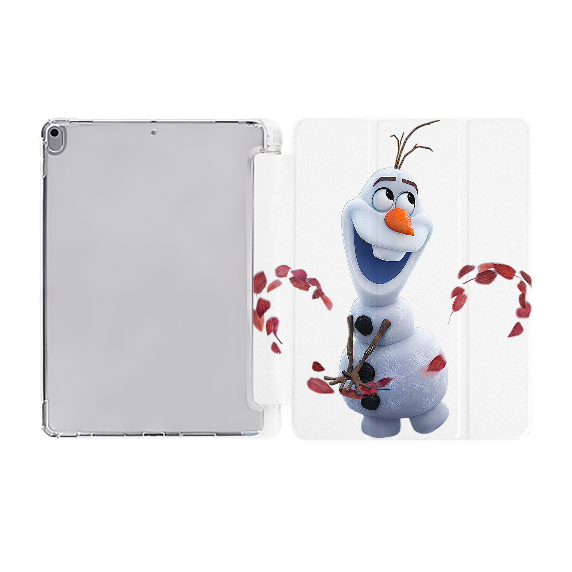 （画像用） アナと雪の女王 アンナ エルサ Frozen Anna Elsa IPad ケース ペン収納付き 三つ折りスタンド PUレザー×シリコン 対応機種9.5/10.5/10.9インチ
